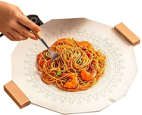 Portable Multifunctional Grill, Round Non-Stick Teppanyaki Grill Pan Oversized for Party Camping Festival Cooking,36cm