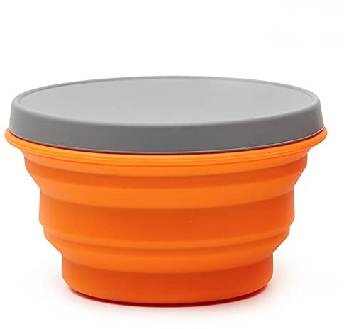 Cuenco plegable,Ensaladera silicona con tapa - Utensilios cocina portátiles resistentes al calor para acampar, viajar, barbacoa, actividades al aire libre, herramientas