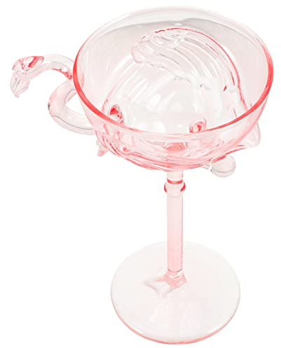 OSKOE Margarita Glasses Cocktail Glasses Flamingo Design Daiquiri Glasses Coupe Glasses Classic Cocktail Drinking Glasses Wine Goblets for Drinks Champagne Pink (Color : Pink)