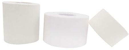 Weiße Baumwoll Klebeband 3 Rollen für Ellenbogenbandage | Leicht Zuschneidbar, 3 Stück-pack, für Outdoor Sport und Hockey Anwendung