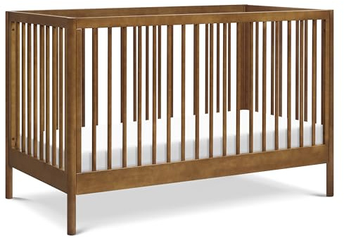 Davinci Birdie 3-in-1 Convertible Baby Crib with Wooden Toddler Bed & Daybed Conversion - Easy to Assemble & GREENGUARD Gold Certified - 4 Adjustable Mattress Heights - Walnut