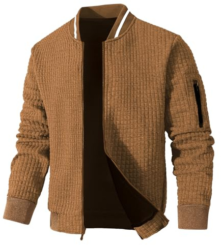 SAVKOOV Mens Lightweight Jacket Casual Bomber Jacket Varsity Coat