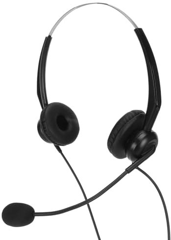 Yanmis - Auriculares de teléfono con cable profesional para llamadas, cancelación de ruido, auditiva, auriculares con micrófono para ordenador portátil, escritorio, centro de llamadas (interfaz USB)