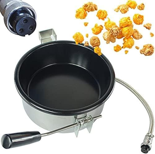 Hot Air Popcorn Machine Accessories, 8 Ounce Pot, 8ozElectric Hand-cranked Popcorn Maker Parts, Anti-scorch Pan Universal Nonstick Pan Easy To Clean, For Family Snacks Fun,3 Holes-15mm