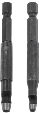 QUARKZMAN 4 Piezas de Punzón de Agujero Hueco de Cuero de 3 mm, 4 mm con Vástago Hexagonal de 1/4 para Taladros, Herramienta de Corte de Punzón de Agujero para Cinturones