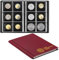 Uncle Paul Münzsammelalbum 60 Taschen - 4,5x4,5 cm / 1,8x1,8 Zoll Münzhalter Buch Münzlager Album Geld Penny Tasche für Sammler Röte CS0106RE