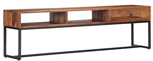 ShGaxin TV-skåp, TV-bord, TV-skåp, TV-bord, vardagsrumsmöbler, vardagsrum TV-möbler, 160 x 30 x 45 cm massivt sheeshamträ