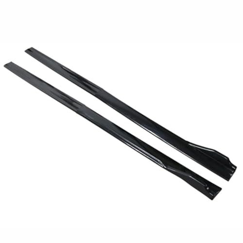 LJWAN Auto Seitenschweller für BMW E81 E82 F20 E87 E88 F46 F45F22 F44 E92 E90 F30, Spoiler Winglet-Diffusor Splitter Kratzfest Seitenrock Flügel Karosserie-Kit Separator,B-Bright Black