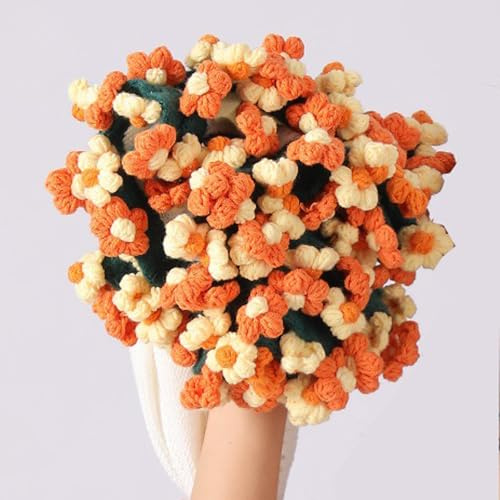 RobustWeg Coperta con Bouquet di Rose all'Uncinetto,Morbida E Leggera Coperta A Forma di Bouquet,Coperta per Bouquet di Fiori,Coperta con Bouquet di Rose Fatto A Mano,Pieghevole in Un Bouquet