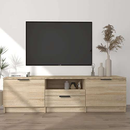 Refined Mueble de TV Madera contrachapada Roble Sonoma 140x35x40 cm