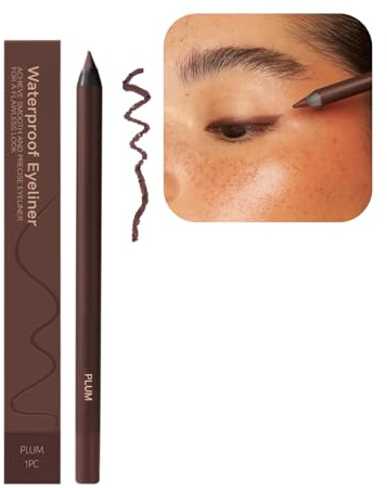Plum Tones Eyeliner Pencil Waterproof, Eyeliner Duo Sharpenable Eye Pencil - Long-Lasting Waterproof, Smooth Formula, Easy To Sharpen, No Smudging, Fading, Ideal For Beginners & Versatile Looks