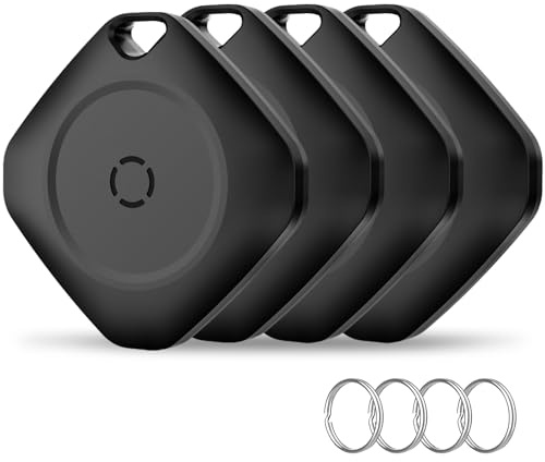 Smart Air Traceur Tag Lot de 4, Compatible avec Apple Find My (iOS Uniquement), étanche IP67, Batterie Remplaçable, Localisateur de Clés/Portefeuilles/Valises/Sac à Dos