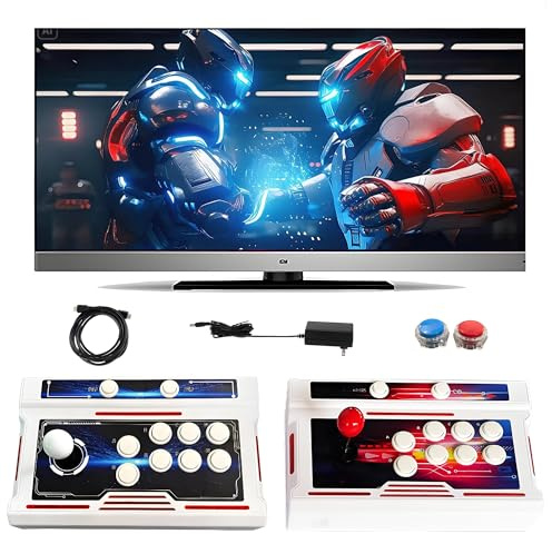 HKOORLAMULS Console di gioco gioco 64G, Console a cassette 1280 * 720 Risoluzione HD, precaricato composto 3D 36000+ videogioco caricato con download WiFi, Plug & Play Video game supporti a 4P