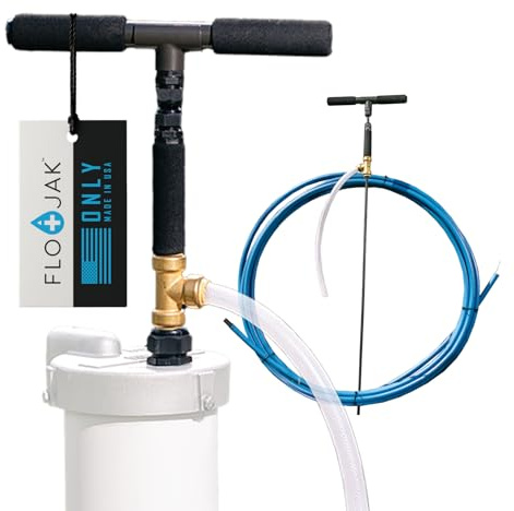 Flojak Deep Well Hand Pump 50ft, American Made Manual Well Pump – Emergency Backup Water Pump, No Electricity Required, Off Grid Water System for Power Outages & Rural Use – Easy Installation