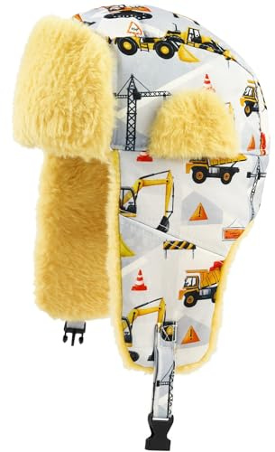 Chapeau de Trappeur d'hiver pour Enfants - Bonnet de Ski Neige avec Oreillettes Repliables Les Sports d'hiver en Plein Air pour Le Ski Le Patinage Chaud et Imperméable Coupe-Vent