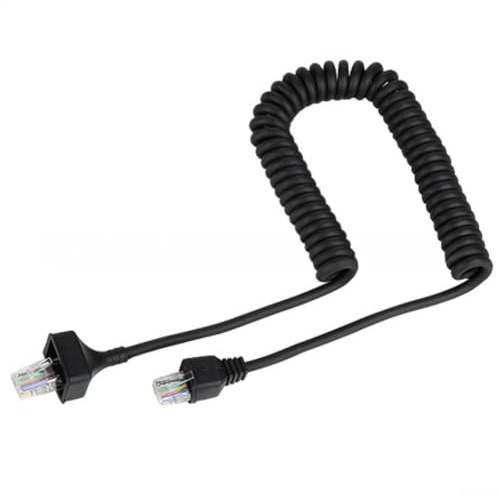 8 Pin Microphone Cable, 8 Pin Mic Extension Cable Coiled Cord for Radios MC-59 KMC-30 KMC-32 KMC-35 KMC-36 KMC-27A KMC-27B and KMC-28A