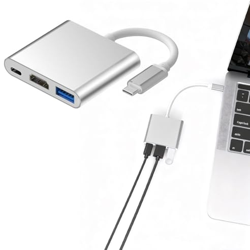 Adaptateur USB C vers HDMI, Adaptateur pour Mac HDMI, Adapt ateur USBC HD MI, Ada ptateur multiport USB C avec Sortie HD MI 4K pour MacBook Pro, pour Google Chromebook pour HP pour Samsung S9+