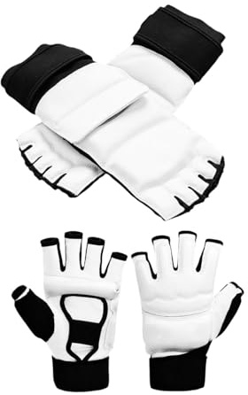 Harilla Vendas Mano para, Karate, Guantes Medio, muñequeras Protectoras para Hombres y Mujeres, XL
