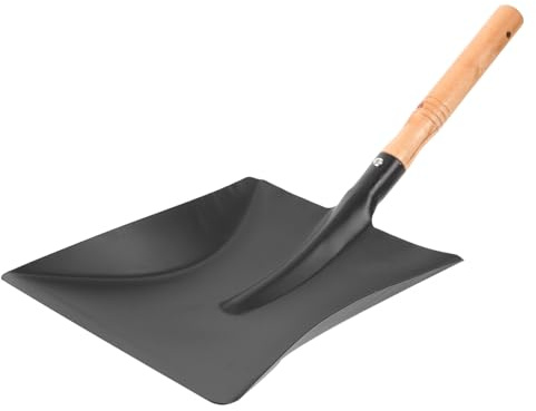 TOBBOMEY Pala de Jardín de Hierro y Mango de Madera Resistente Pequeña y Práctica para Excavación y Manejo de Suelo Huertos y Plantas para Uso Doméstico y Exterior