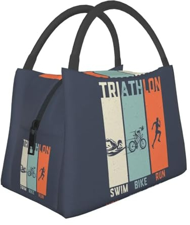 Vintage Handbag Triathlon Swim Bike Run Tote Lunch Bags Insulated Bento Box Waterproof Picnic Thermal Bag for Woman Student Work Leisure Outdoor Holiday Gifts