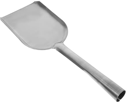 IMIKEYA pala per ceneri barbecue strumenti per camini ad alta resistenza strumenti per falò pala per falò argento