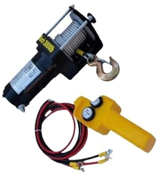 Verricello fuoristrada for auto-salvataggio di veicoli da 3000 libbre, 12 V, 24, elettrico, for gru, maniglia e stile controllo remoto(24V Handle switch)