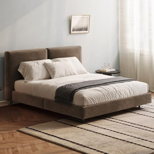 Polsterbett 180x200cm modernes Doppelbett mit stabilem Bettgestell, gepolstertem Kopfteil und Komfort-Design, weiches Stoffbett für Schlafzimmer, hochwertige Betten & Polsterbetten (Doppel (groß))