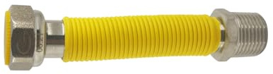 Tubo Flessibile in Acciaio Inox UNI per Gas, vari di Diametri, lunghezza 20-40 cm - Alta Resistenza per Cucina e Caldaia (1 mm)