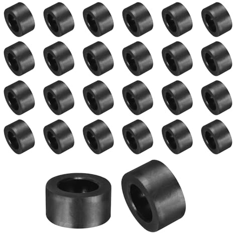 QUARKZMAN 36 Pcs Entretoises En Caoutchouc 30mm OD x 18mm ID x 15mm Hauteur Rondes Anti-Vibration Entretoises En Caoutchouc Rondelles Grommets
