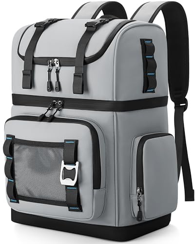 YOUNGOA Mochila Nevera Isotermica Grande, Doble Capa Impermeable Mochila Termica, Bolsa Picnic A Prueba de Fugas