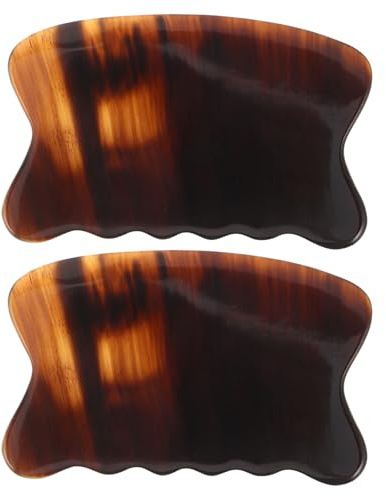 COLLBATH 2 St Oxhorn Gua Sha Skrapbräda för och Muskelavslappning Ergonomisk Massageplatta för Hudvård och Cirkulationsfrämjande Guasha Skrapverktyg för Daglig Skönhetsvård