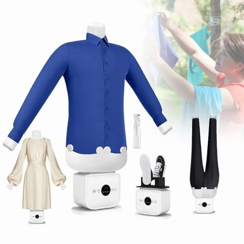 Automatic Shirt Dryer and Ironer, Ironing Manikin Dryer and Ironer, Portable Inflatable Garment Wrinkle Remover, for Shirts, Pants, Shoes, Skirts Standard+SkirtMould