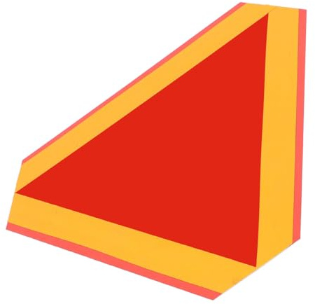 Toyvian Señal Triangular de Advertencia Reflectante Naranja para Vehículos de Baja Velocidad, Papel Resistente Efecto Reflectante Que Mejora la Visibilidad en Emergencias