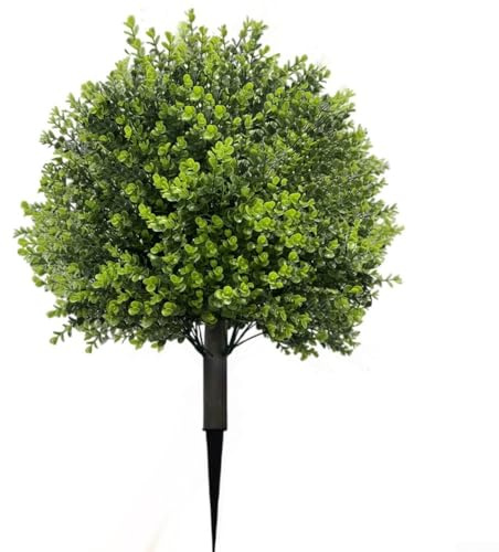 Árbol plástico de la bola del boj con la inserción de tierra para el paisajismo multi de la vivienda y los espacios al aire libre compartidos(1)