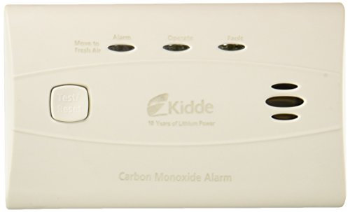 Kidde 21010073 Worry Free Carbon Monoxide Alarm for Living Area with 10 Year Sealed Lithium Battery