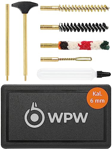 WPW Reinigungsset für Kurzwaffen 7-teilig für Kaliber 6 mm / 6,35 mm mit 1/8-Gewinde
