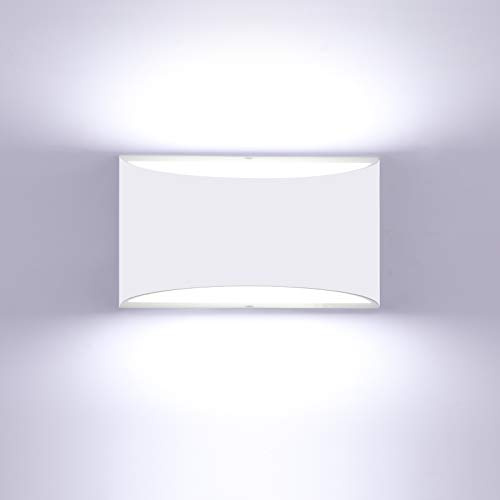 Lightess Indoor LED Wall Lamp 12W Dimmable Up Down Wall Light for Living Room Bedroom Hallway Staircase Cool White