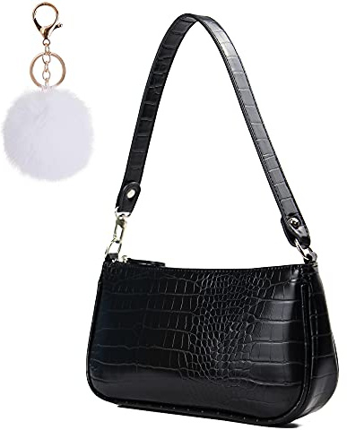 Camilife Retro Umhängetasche Tasche,90er Jahre Umhängetasche Damen,mit schickem Krokoprägung-Druck Crossbody Tasche,Damen Schultertasche,Frau Vintage Shoulder Crossbody Handtasche