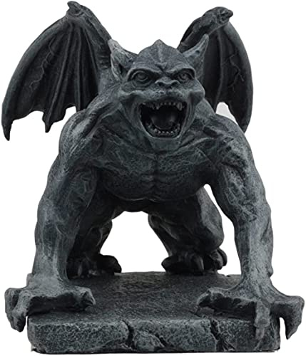 Ebros Gift Statue de taureau de démon ailé - Gargouille - Gothique - Raqueur de nuit - Pierre malédicée - Figurine décorative - 13,3 cm de haut