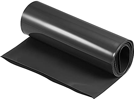 sourcing map Battery Wrap PVC Heat Shrink Tubing 127mm Dia 200mm Flat 1.5m Black Good Insulation for Battery Pack