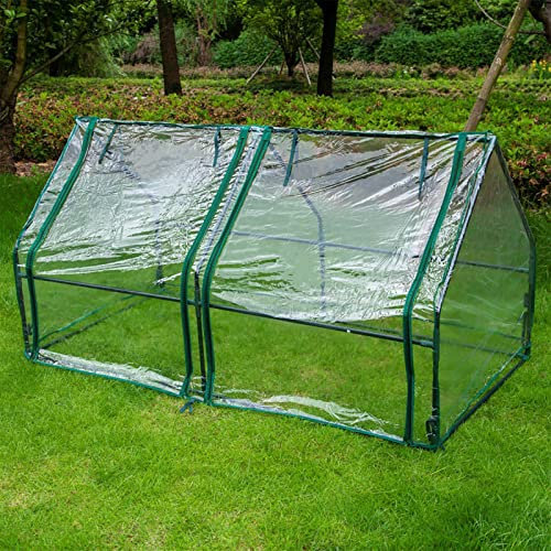 TRGCJGH Serra per Esterni, Rastrelliera per Giardinaggio, Mini Serra Rinforzata Protetta, Serra Calda Portatile,C
