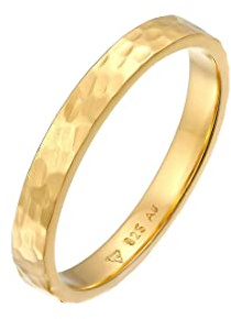 Elli Ring Damen Basic Pinky Promise Gehämmert 925 Silber