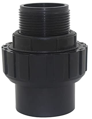 Manchon raccord union mixte coller ID50 fileté male 1-1/2 joint torique o ring embout pvc pression pompe filtre sable piscine