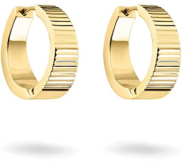 LIEBESKIND BERLIN Damen Creolen aus Edelstahl - Verschiedene moderne Designs & Größen in Silber, Gold, Roségold und Schwarz erhältlich – modern & alltagstauglich