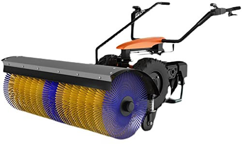 HYQNG Snow Cleaner, Snow Power Sweeper, Leaf Dirt Debris Brush with Broom 39.3 Inch, Carpet Sweepers for Patios Driveways Street Turf Snow Clean