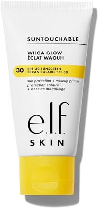 e.l.f. SKIN Suntouchable Whoa Glow SPF 30, Sunscreen & Makeup Primer For A Glowy Finish, Made With Hyaluronic Acid, Vegan & Cruelty-Free, Packaging May Vary, Sunbeam