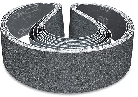 Sruhrak Nastri Abrasivi 50 X 1020mm -12 Pezzi Carburo di Silicio Nastro Abrasivo 2 X 60/120/240/400/600/800 Grane Abrasivi al Carburo di Silicio ad Alte Prestazioni per la Lavorazione dei Metalli