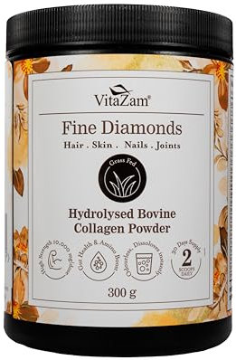 VitaZam Grass Fed Collagen Peptides Powder –Hydrolysed Type 1&3 unflavoured Collagen Protein Supplement for Healthy Skin, Nails, & Joints-Easy Mixing, Vital Bovine Collagen for Women & Men 30 Servings