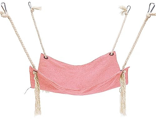 DONGKER Amaca per Gatti,Letto Oscillante Traspirante per Animali con 4 Ganci per Meno di 7Kg/15 Lbs Gatto Conigli Furetti Cincillà