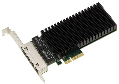 KALEA-INFORMATIQUE PCIe 4 Ports RJ45 GIGABIT Ethernet Netzwerk-Controller-Karte mit Intel I210AT Chipsatz. WOL PXE-Funktion, Low- und High-Profile-Winkel.